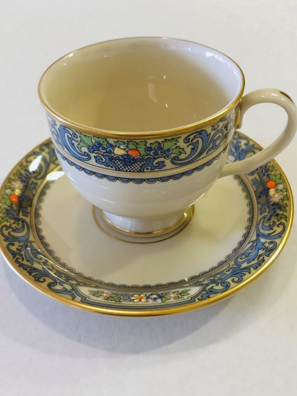 Lenox Autumn Presidential Collection Cup and Saucer Bone China Made in USA